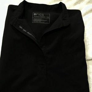 FIGS Rafaela Scrub Top Black